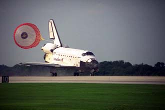 STS-84 Landing (Drag Chute Deploy Closeup) 