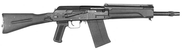 SAIGA-12K, with folding buttstock, pistol grip and 430-mm long barrel.