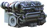 The Perkins CV12 engine rated at 1500bhp which has been selected for the US Army's Crusader field artillery system.
